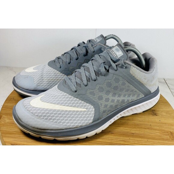 Nike Fs Lite Run 3 Wolf Grey/White-Cool Grey Size 9 - Picture 1 of 6